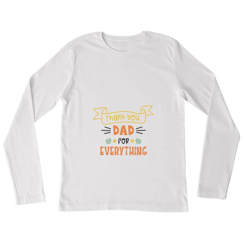Merci Papa pour tout Femme Manches Longues T-Shirt