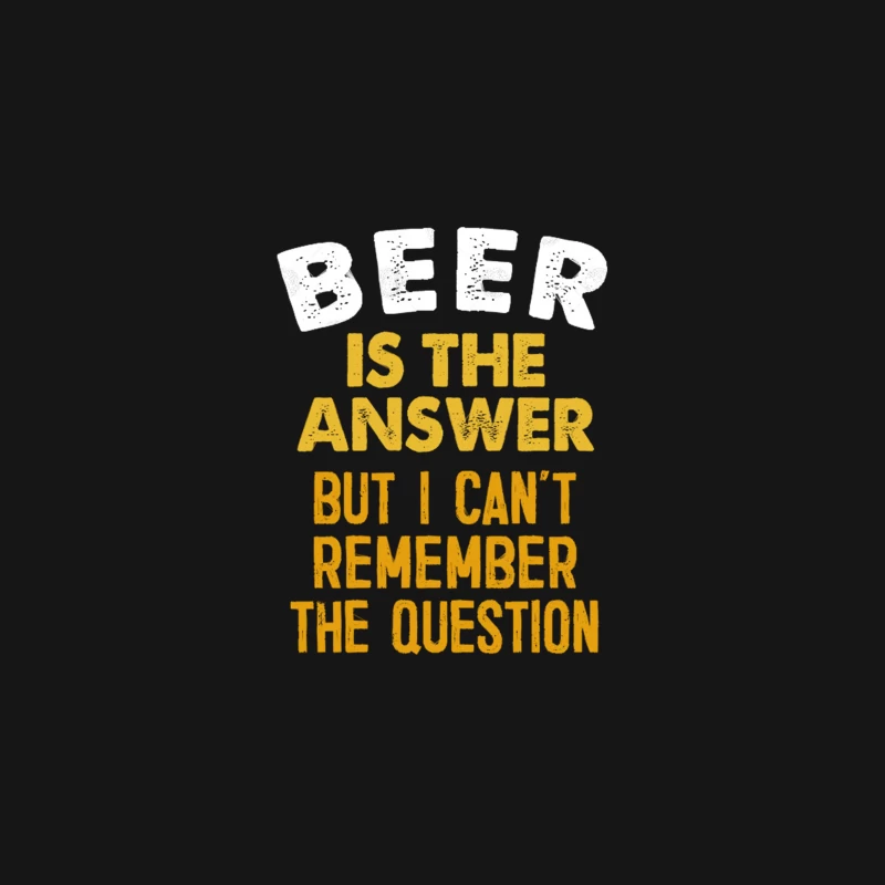 Beer Is The Answer! Funny Beer Gift Slogan Design Desk Mat