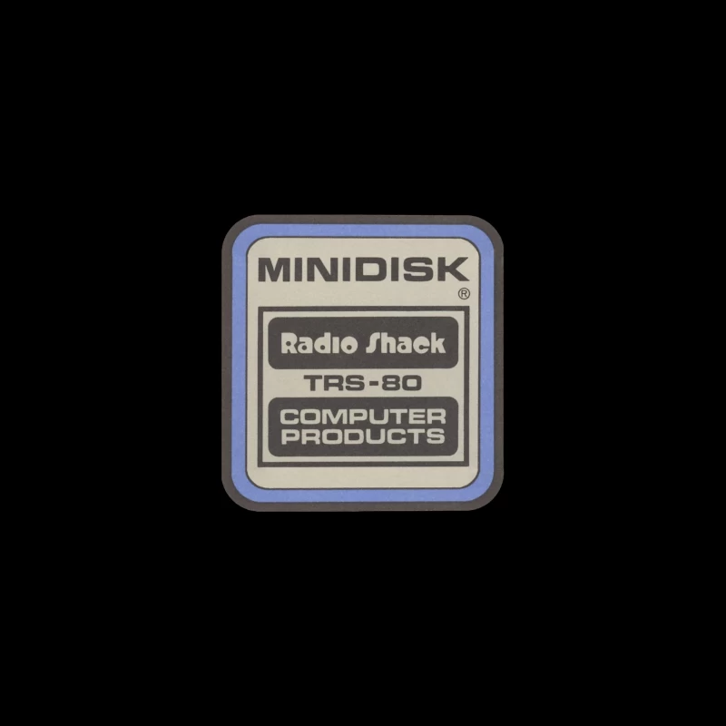 Vintage Radio Shack TRS-80 Minidisk Computer Products Label iPhone Case