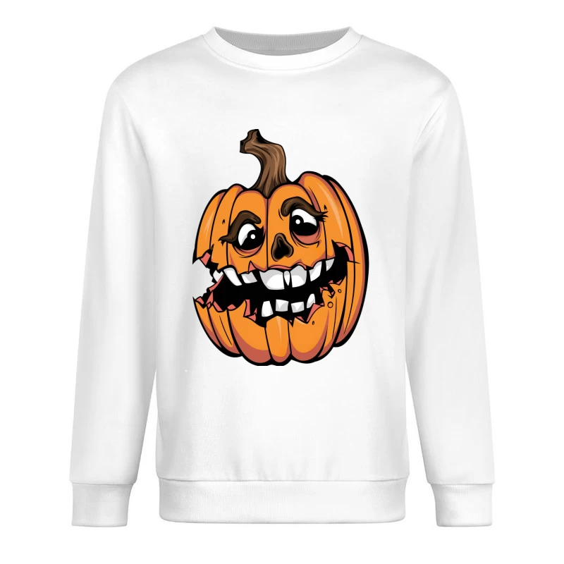 Visage de citrouille d'Halloween animé Homme Sweat-shirt à enfiler