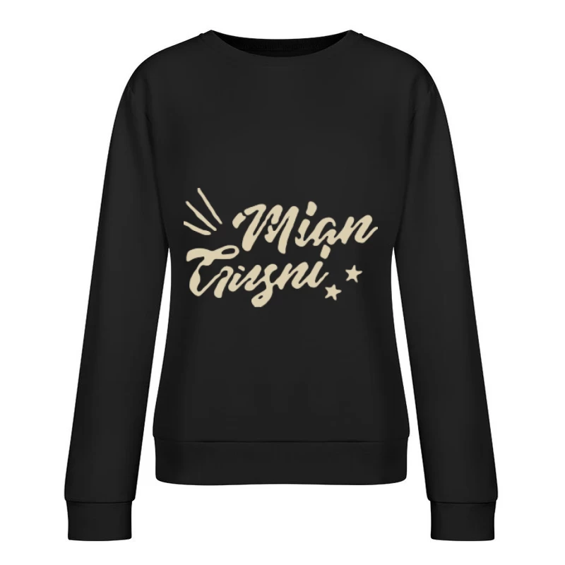 Handgeschriebene Kunst mit Sternen Damen Pullover Sweatshirt