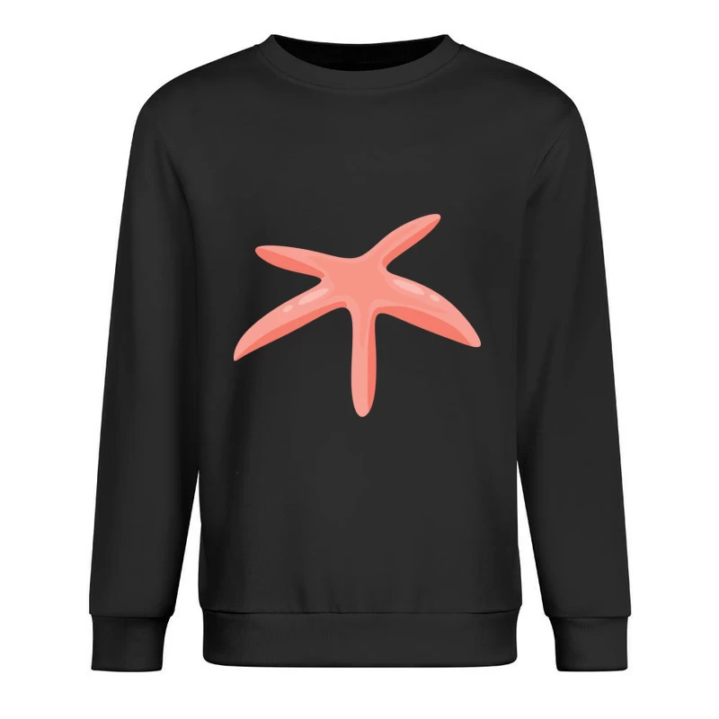 Étoile de mer rose sur fond transparent Homme Sweat-shirt à enfiler