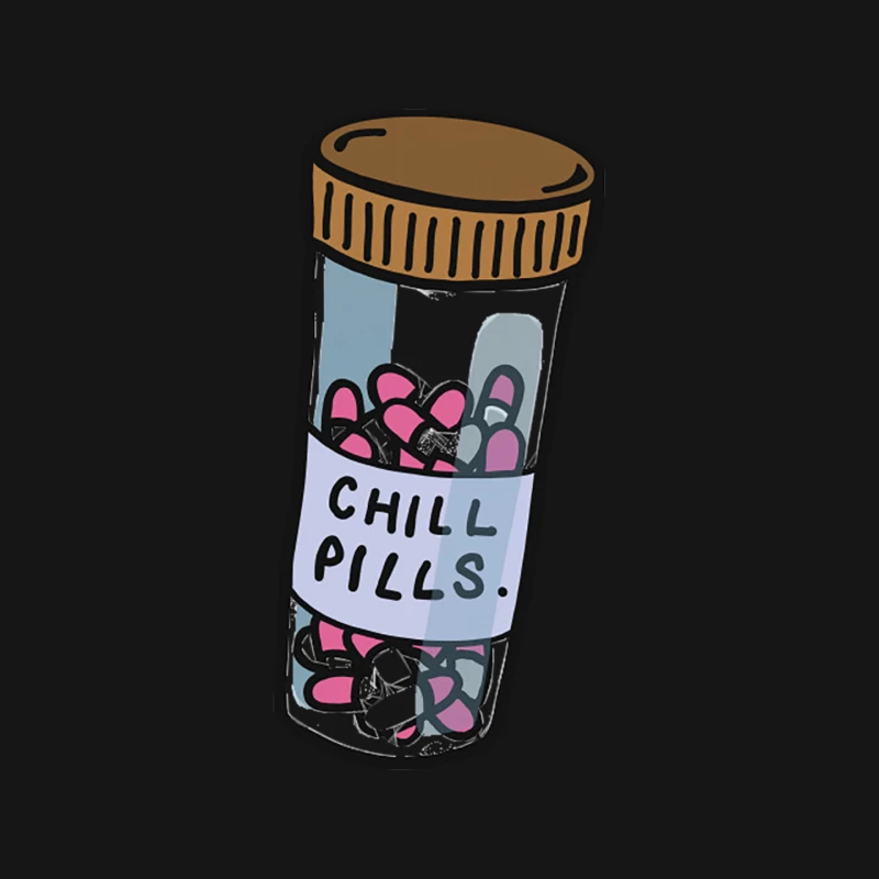 Chill Pills  Funny Illustration Design Mouse Pad