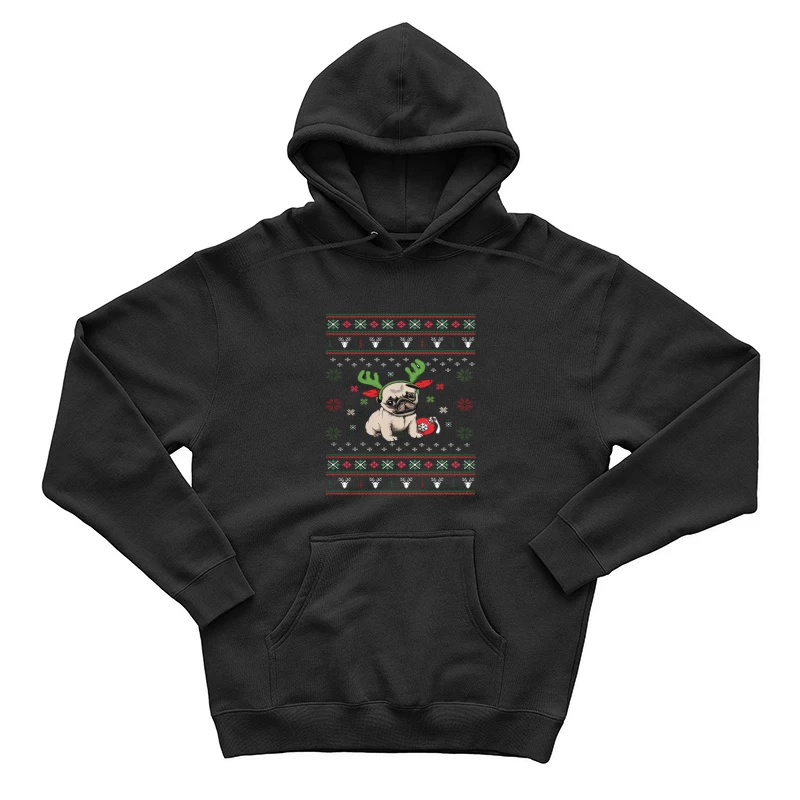Chien de Noël avec bois de renne Homme Sweat à capuche