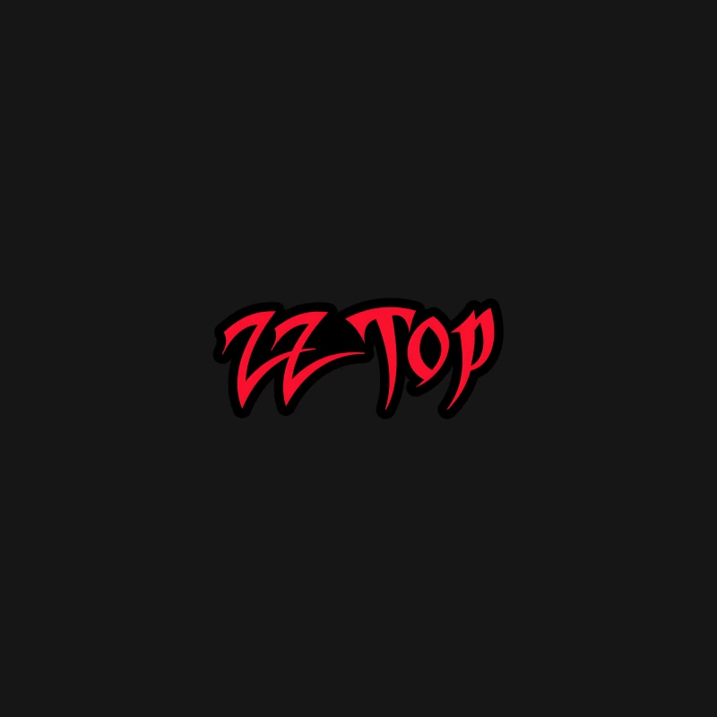 ZZ Top Red Graffiti Style Rock Band Logo Desk Mat