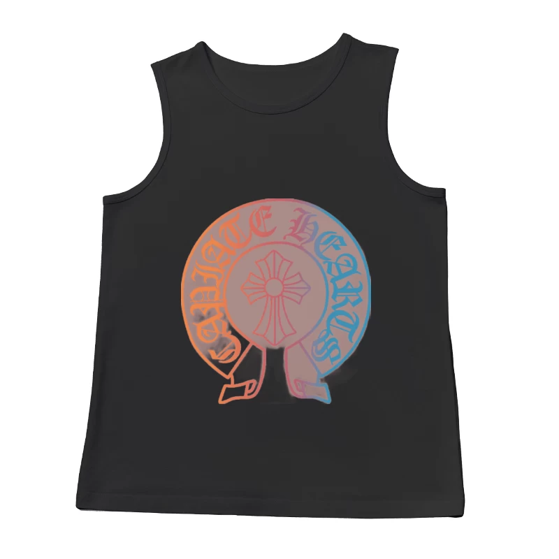 Gotisches Design mit Kreuz und Schriftzug Herren Tanktops