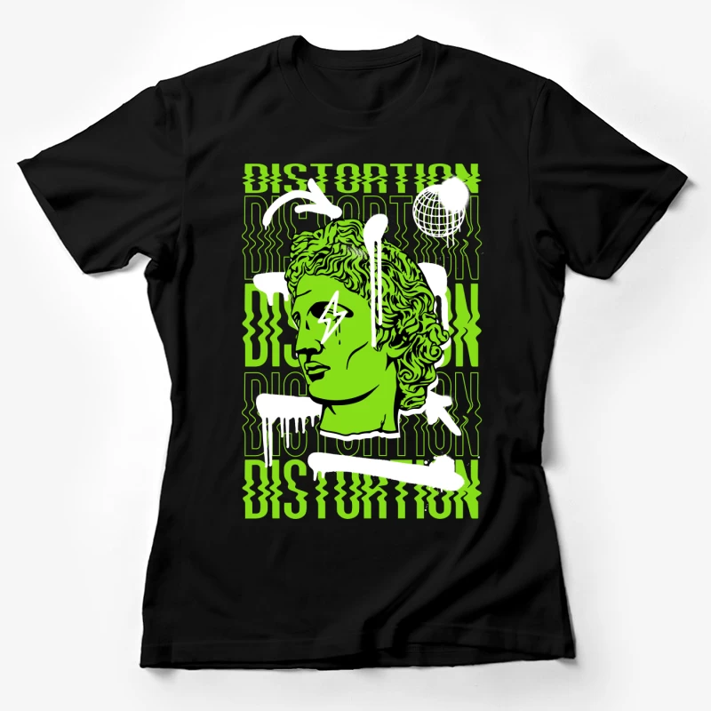 Griechische Büste mit Verzerrungseffekten Damen T-Shirt