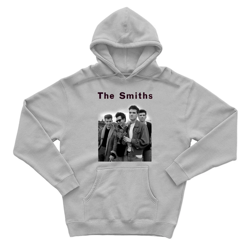 The Smiths: Iconic 1980s British Indie Rock Band Portrait Male Pullover Hoodie