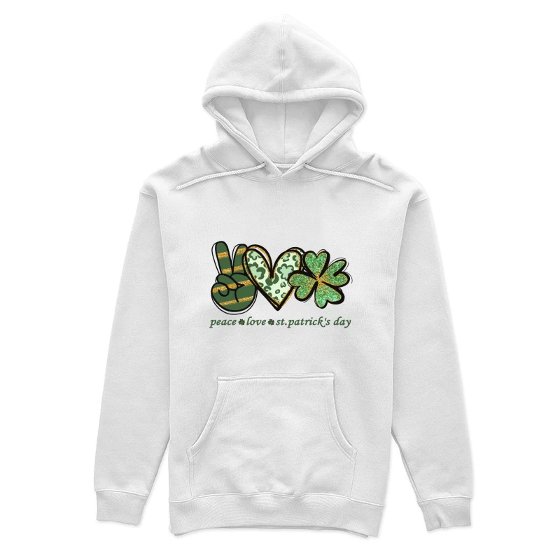 Frieden, Liebe und St. Patrick's Day Damen Pullover Hoodie