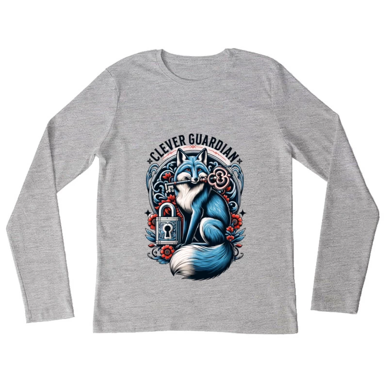 Renard Gardien Astucieux avec Clé Femme Manches Longues T-Shirt