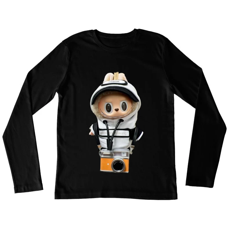 Stilvolles Kuscheltier mit Kamera Damen Langarm T-Shirt