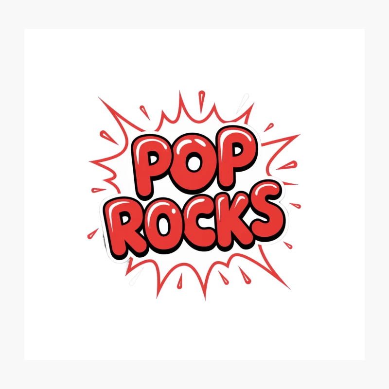 Retro Comic-Style Pop Rocks Candy Typography Explosion Throw Pillow