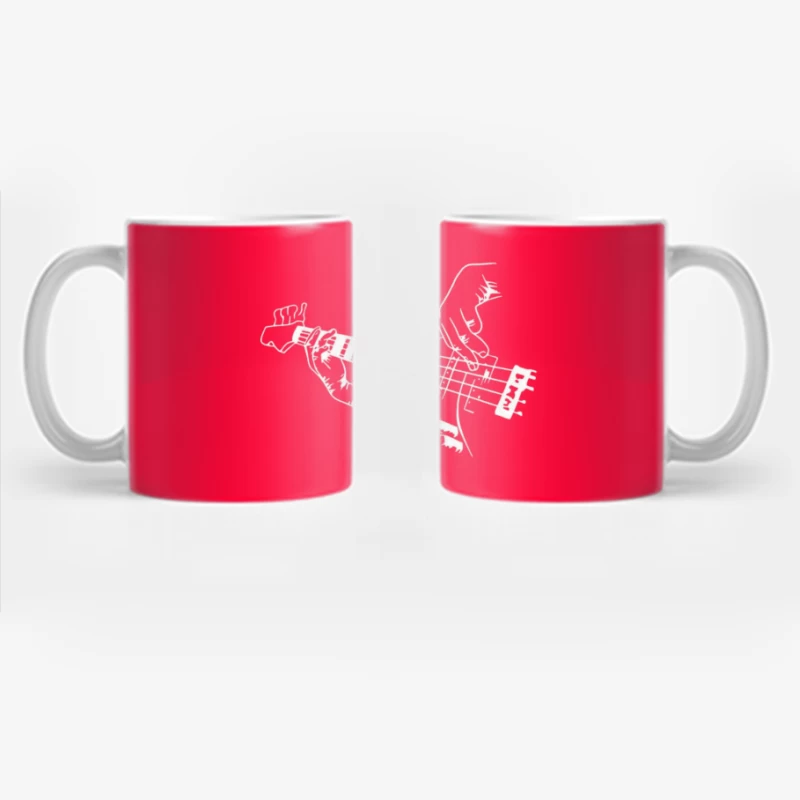 Bass Guitar Illustration Coffee Mug