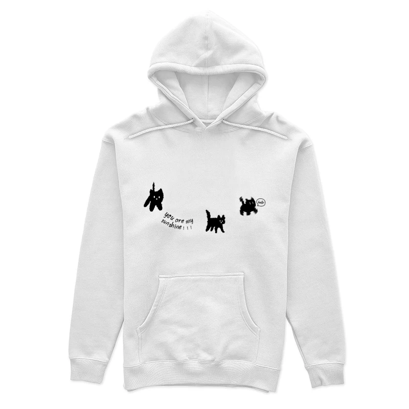 Süße Katzen-Doodle mit Herz Damen Pullover Hoodie