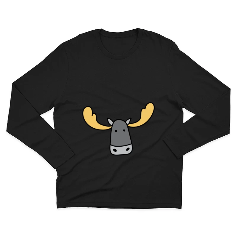 Visage de cerf élaboré Homme Manches Longues T-Shirt