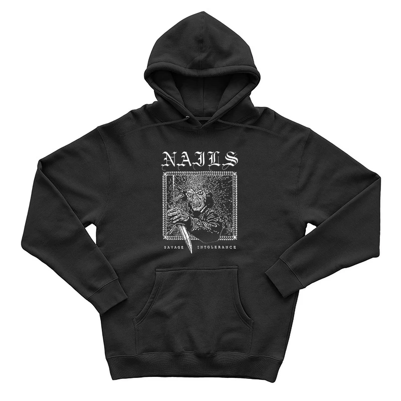 Nails Savage Intolerance Male Pullover Hoodie