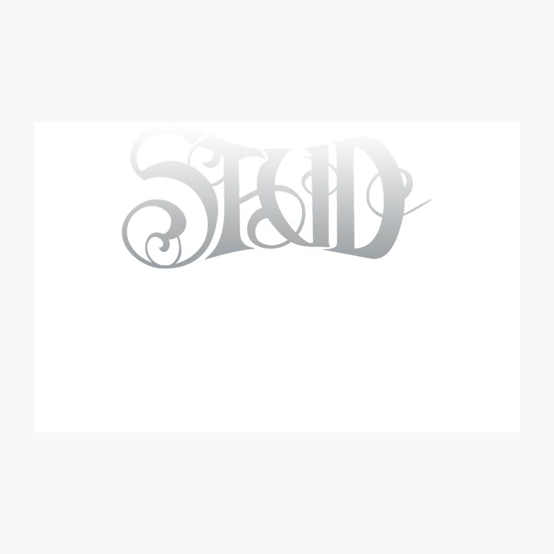 Elegant Gray Calligraphic Logo Design Travel Mug