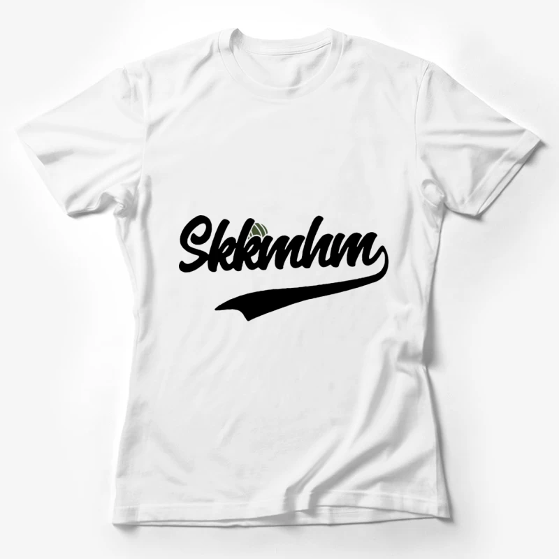 Schriftzug mit abstrakter Note Damen T-Shirt
