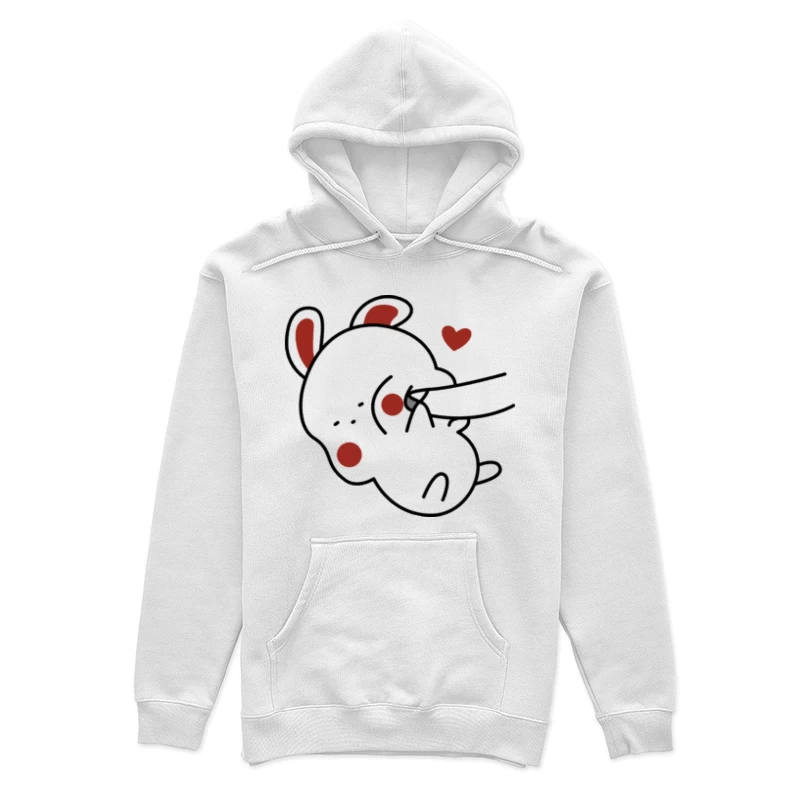 Niedliches Kaninchen mit Herz Damen Pullover Hoodie