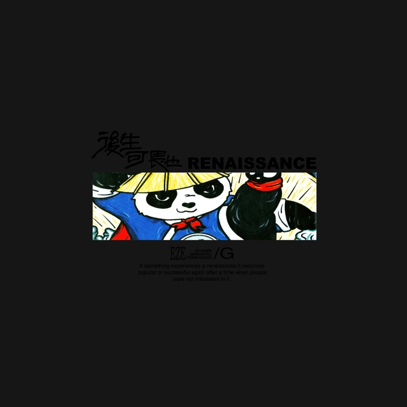 Kung-Fu Panda Comic Illustration Herren Langarm T-Shirt