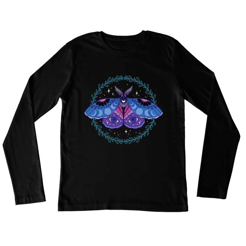 Celestial Moth – Mystical Nocturnal Elegance Female Long Sleeve T-Shirt