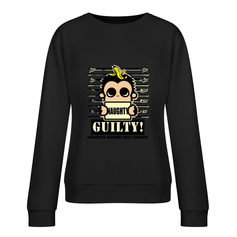 Naughty Monkey erwischt Damen Pullover Sweatshirt
