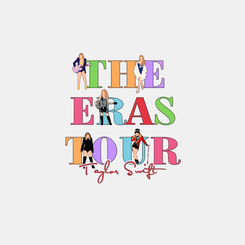 Taylor Swift's The Eras Tour Illustrated Logo Design Male Tank Top