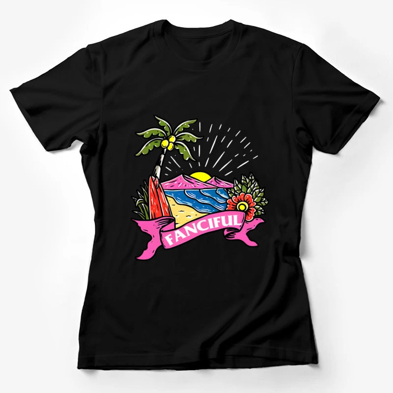 Fantasievolle Strandlandschaft Damen T-Shirt