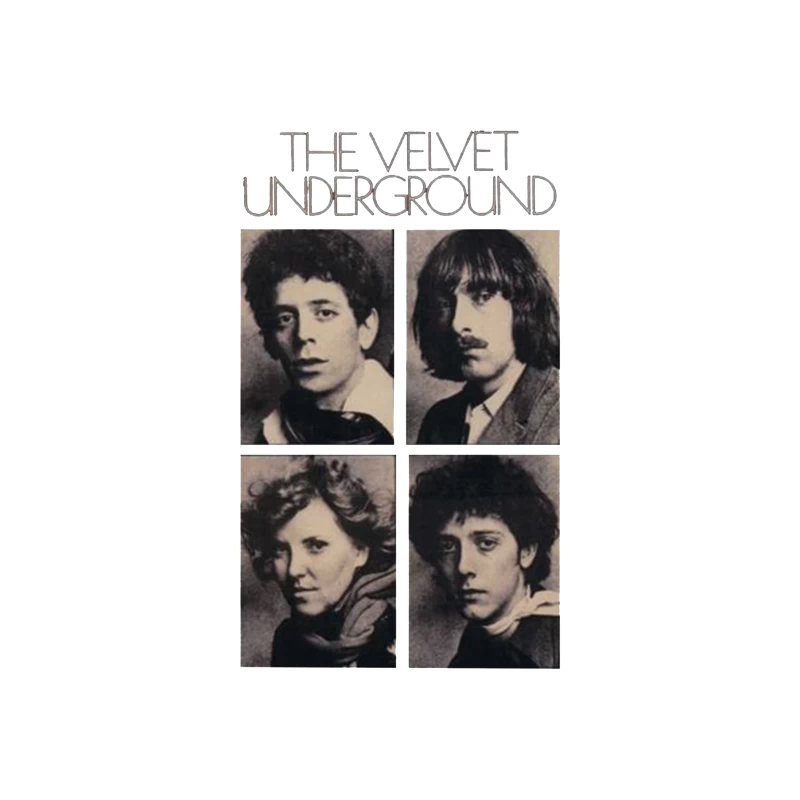 Vintage Black and White Portrait Collection of The Velvet Underground Band Members Throw Pillow