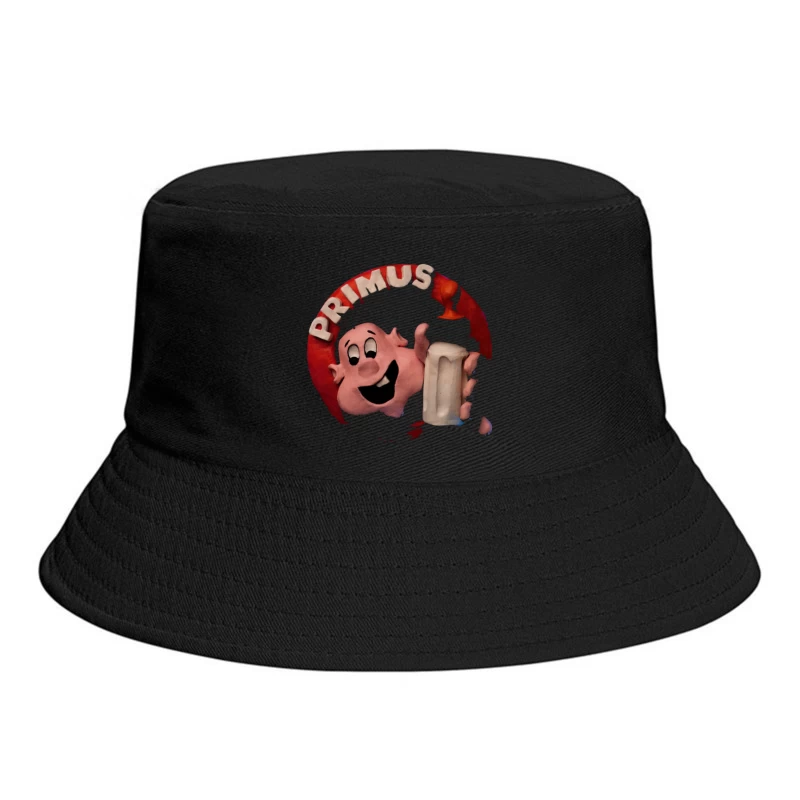 Vintage Primus Beer Mascot with Beer Mug Bucket Hat