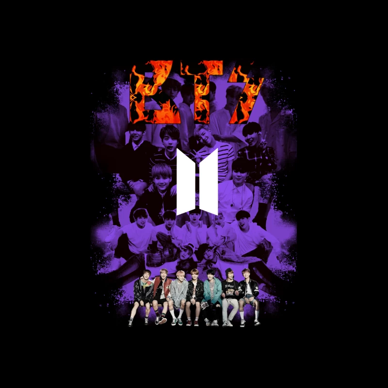 BTS K-Pop Group Art Mouse Pad
