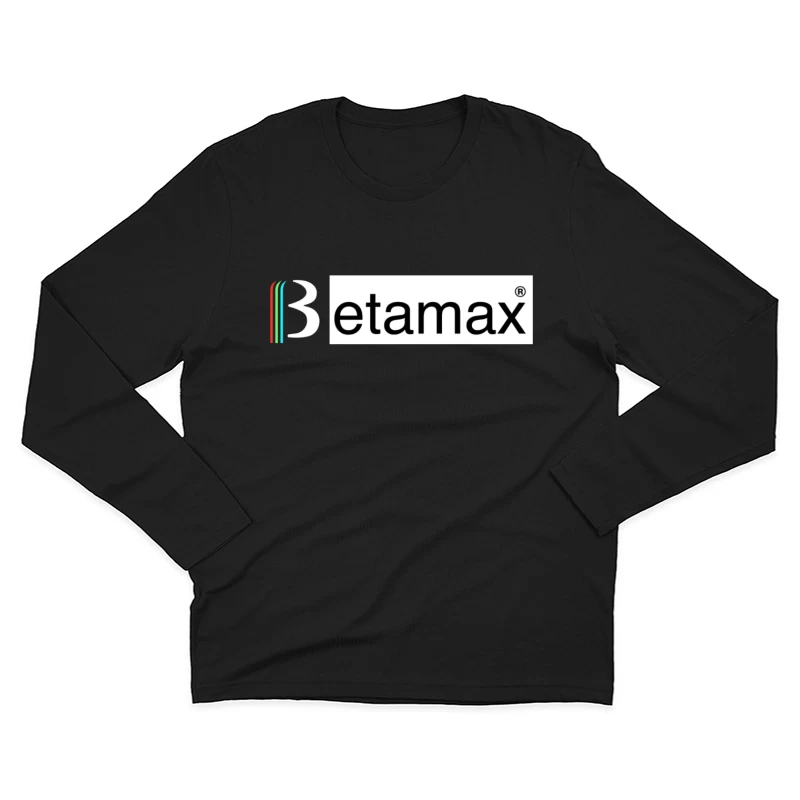 Etamax Modern Minimalist Brand Logo with Colored Stripes Male Long Sleeve T-Shirt