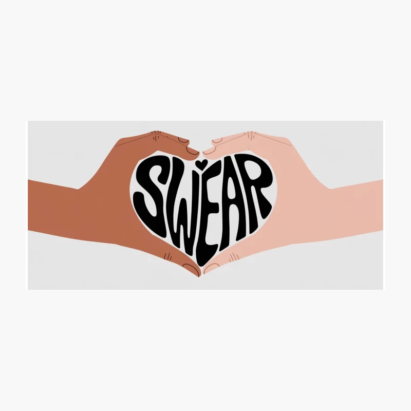 Unity in Diversity: Swear Heart Hand Gesture Coffee Mug