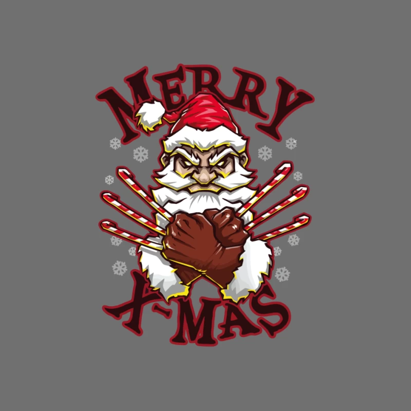 Muscle Santa: Merry X-Mas with Attitude Pin