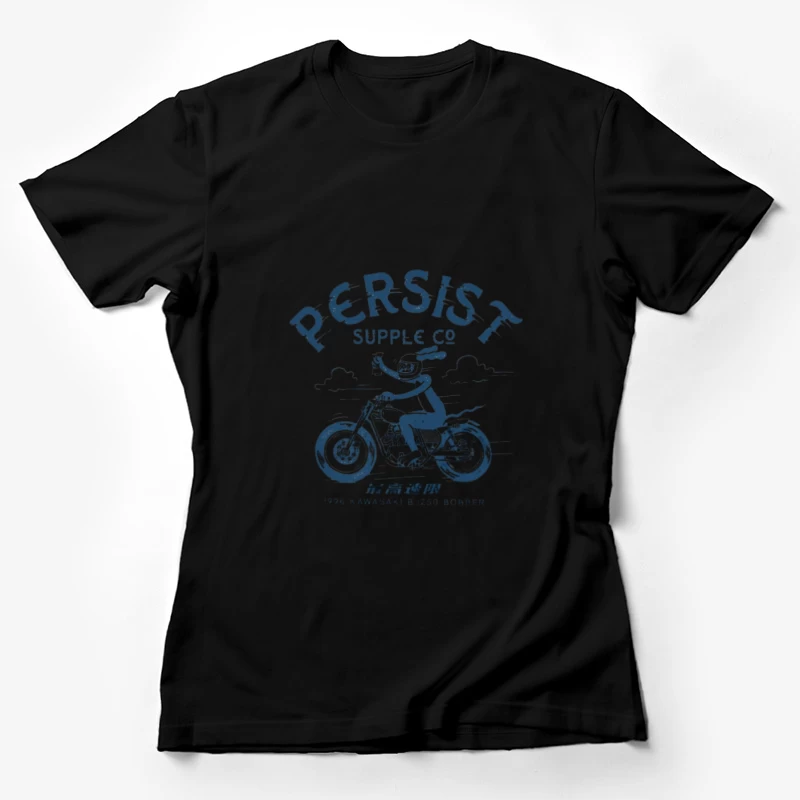 Motorradfahrer auf einer Kawasaki Damen T-Shirt