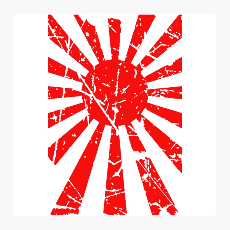 Japanese Rising Sun Flag V-Neck Pin