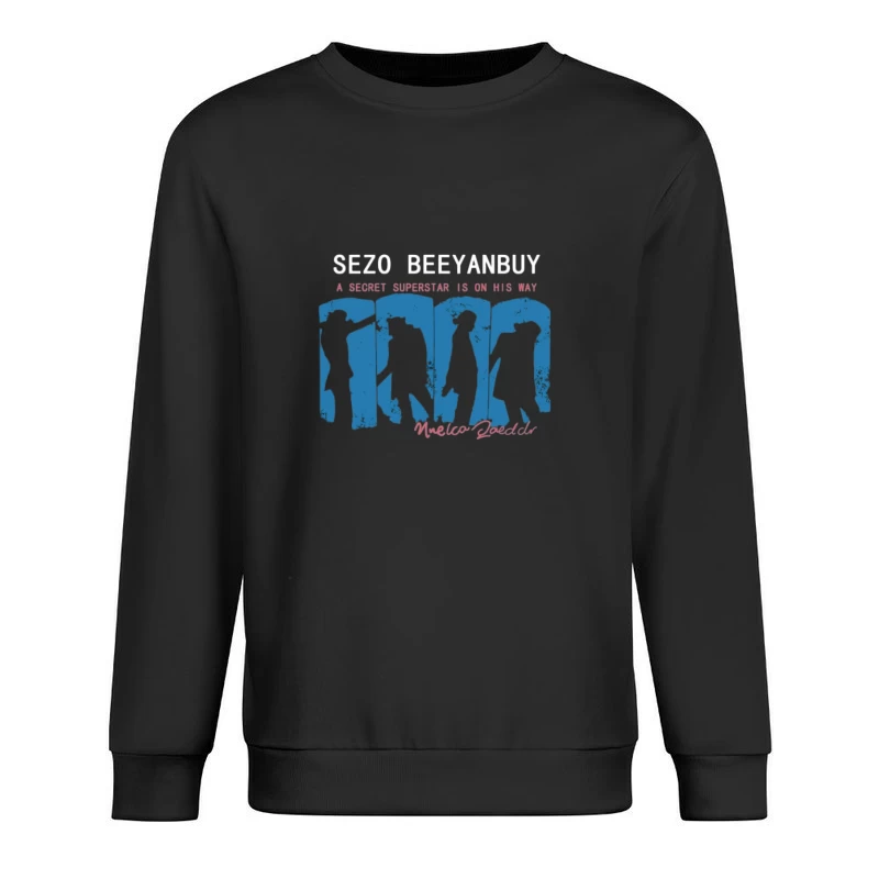 Geheime Berühmtheit Silhouette Design Herren Pullover Sweatshirt