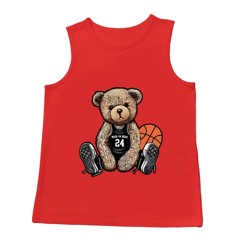 Basketball Teddy mit Trikot und Sneakers Herren Tanktops