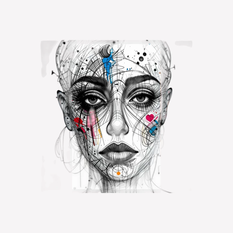 Abstract girl statue