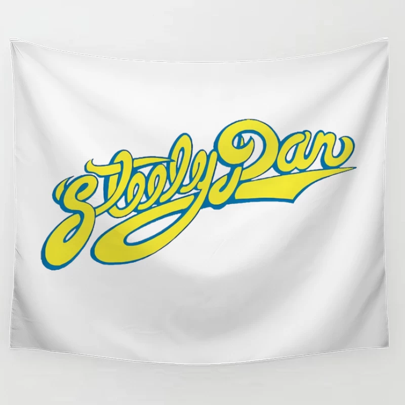 Steely Dan Classic Yellow Cursive Band Logo Tapestry