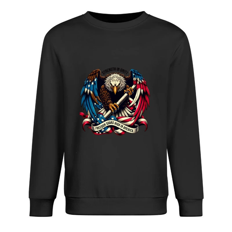 Adler und Freiheit in Amerika Herren Pullover Sweatshirt