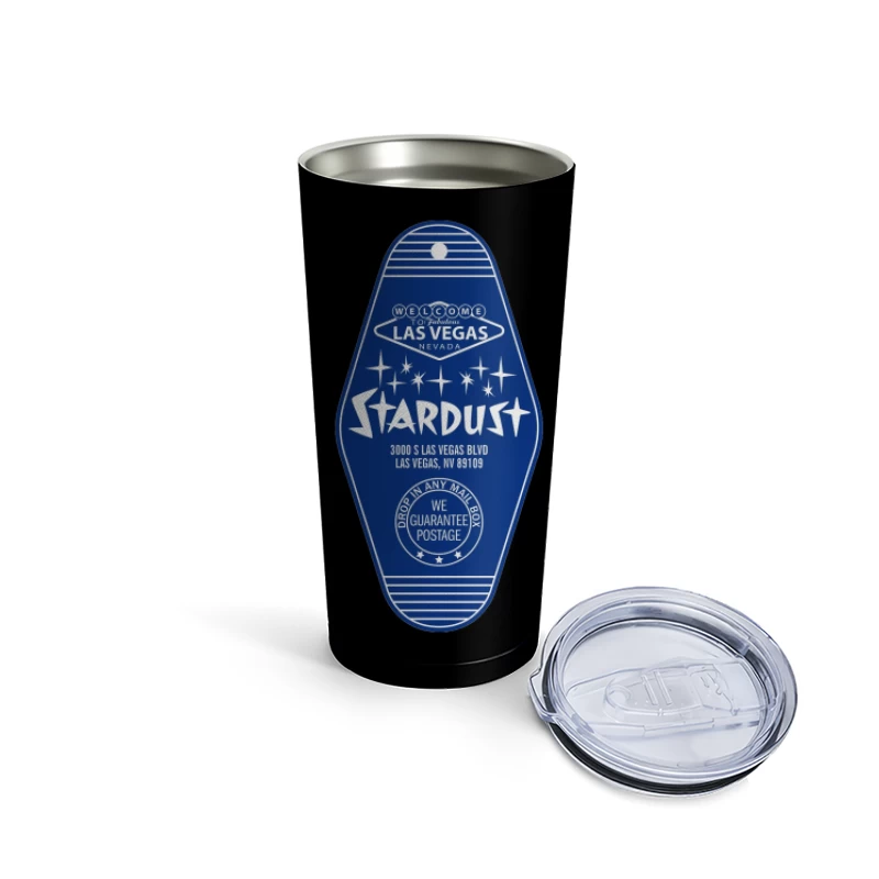 Vintage Stardust Las Vegas Hotel Blue Key Tag Design Travel Mug