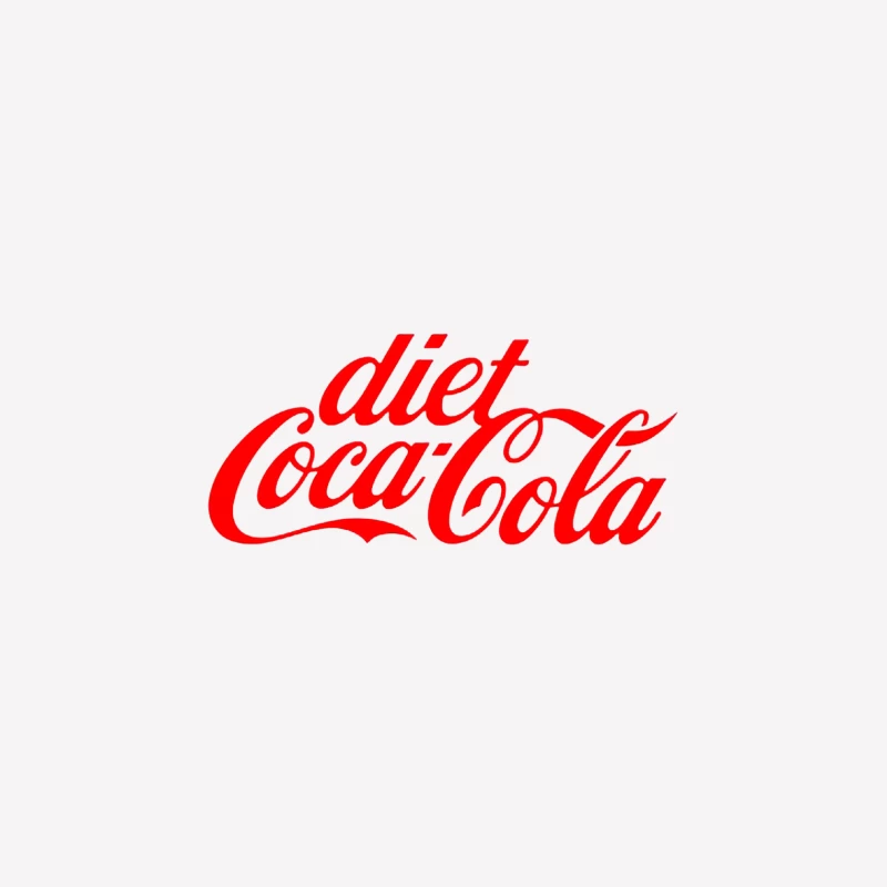 Diet Coca-Cola Red Logo: Iconic Soft Drink Brand Typography Female T-Shirt