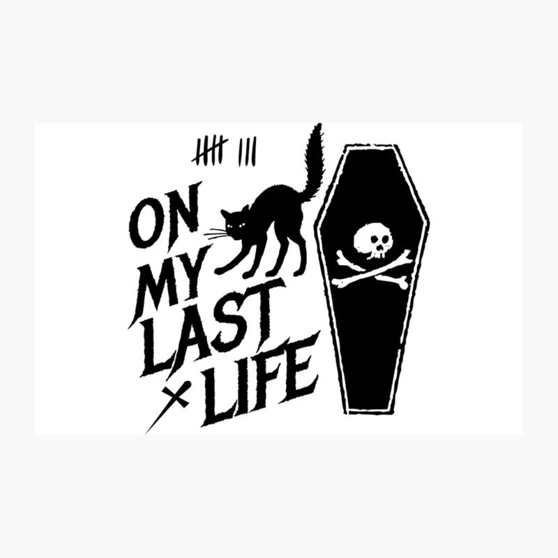On my last life - Black Cat Nine Lives Travel Mug