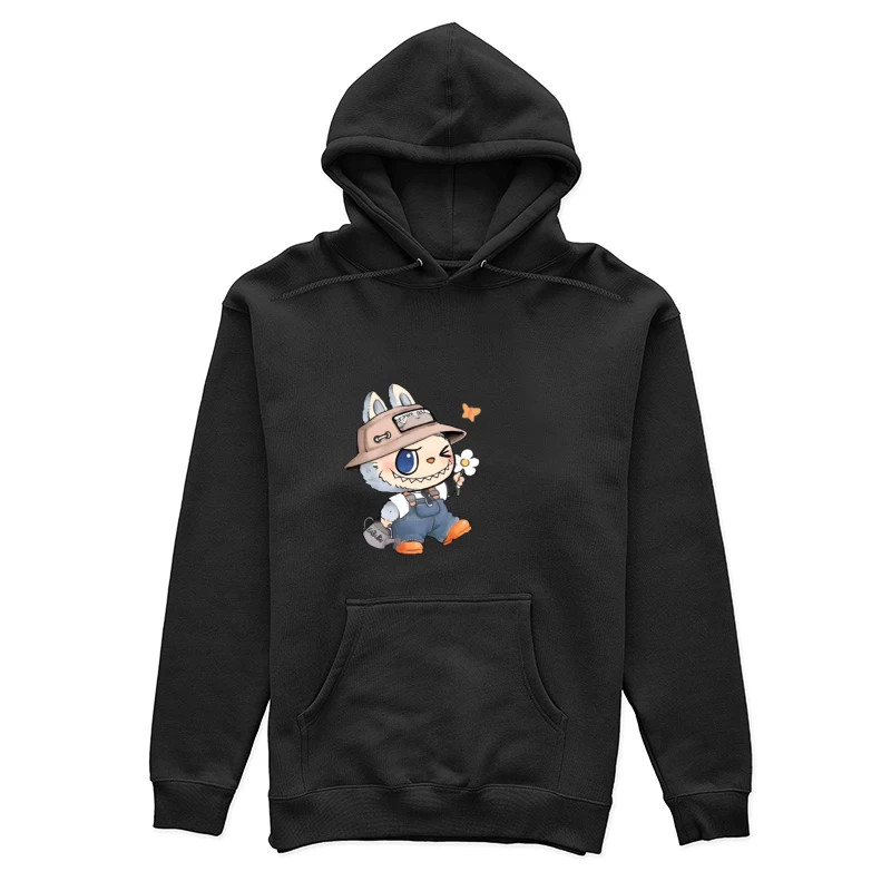 Adorable mascotte de dessin animé avec fleur Femme Sweat à capuche