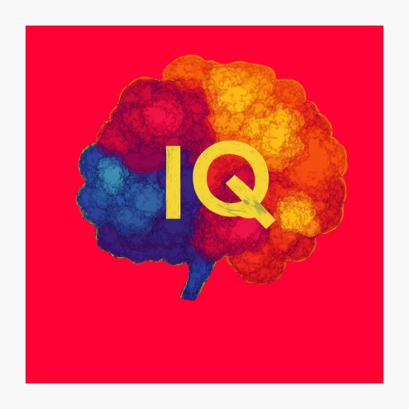 Colorful Brain IQ: Visualizing Intelligence and Creativity Pin