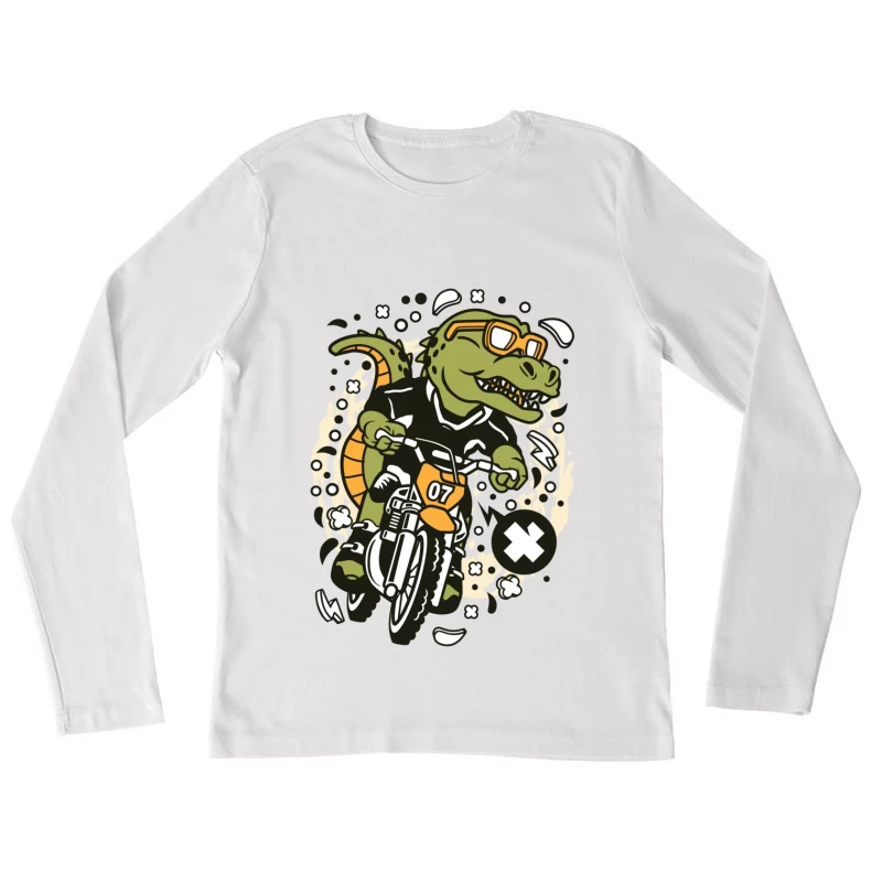 Crocodile Motard Aventure Femme Manches Longues T-Shirt