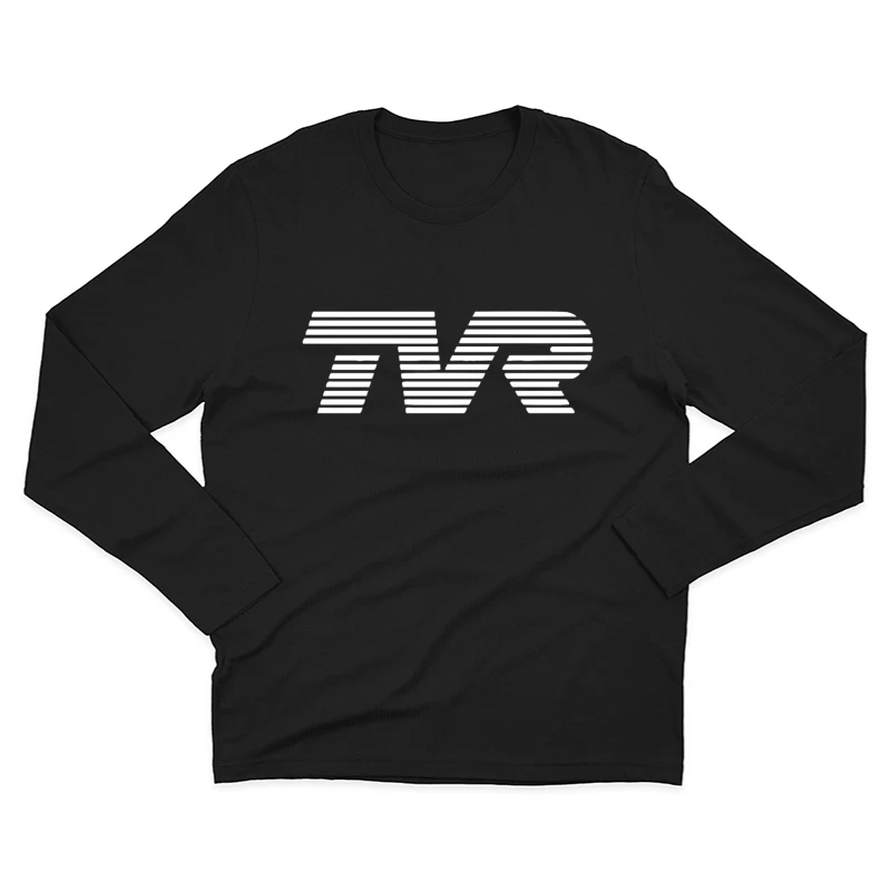 Minimalist TVR Logo Design with Line Pattern Male Long Sleeve T-Shirt