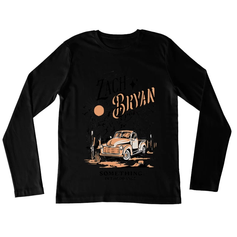 Zach Bryan Truck Illustration Damen Langarm T-Shirt