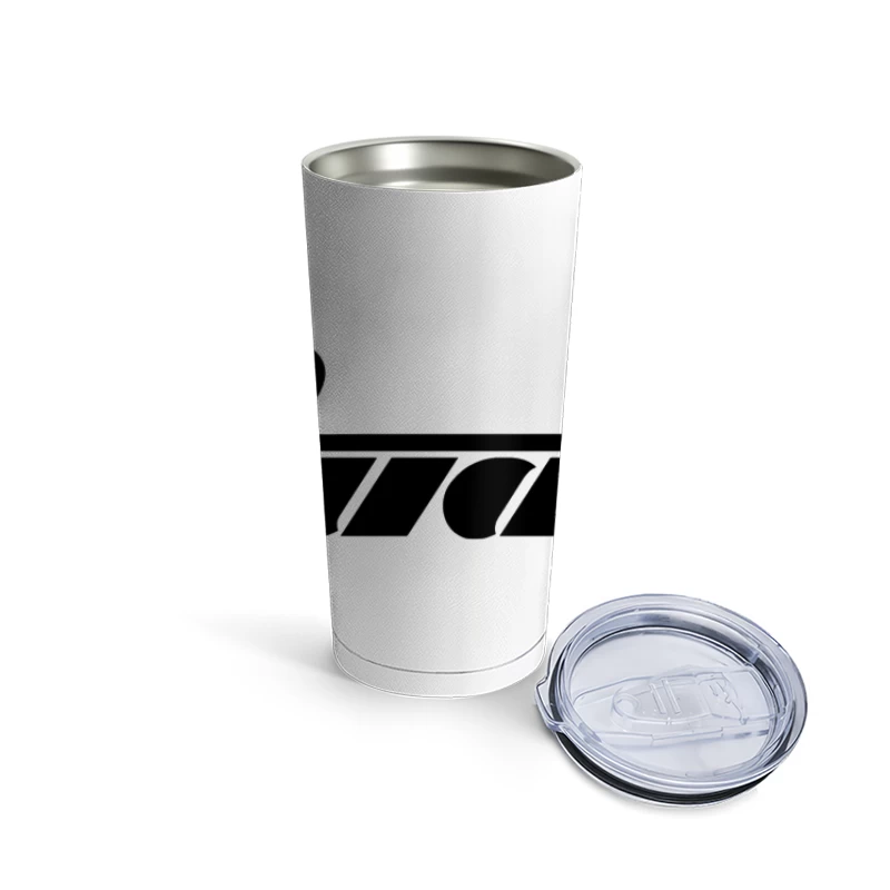 DHL Corporate Logo in Black and White Travel Mug